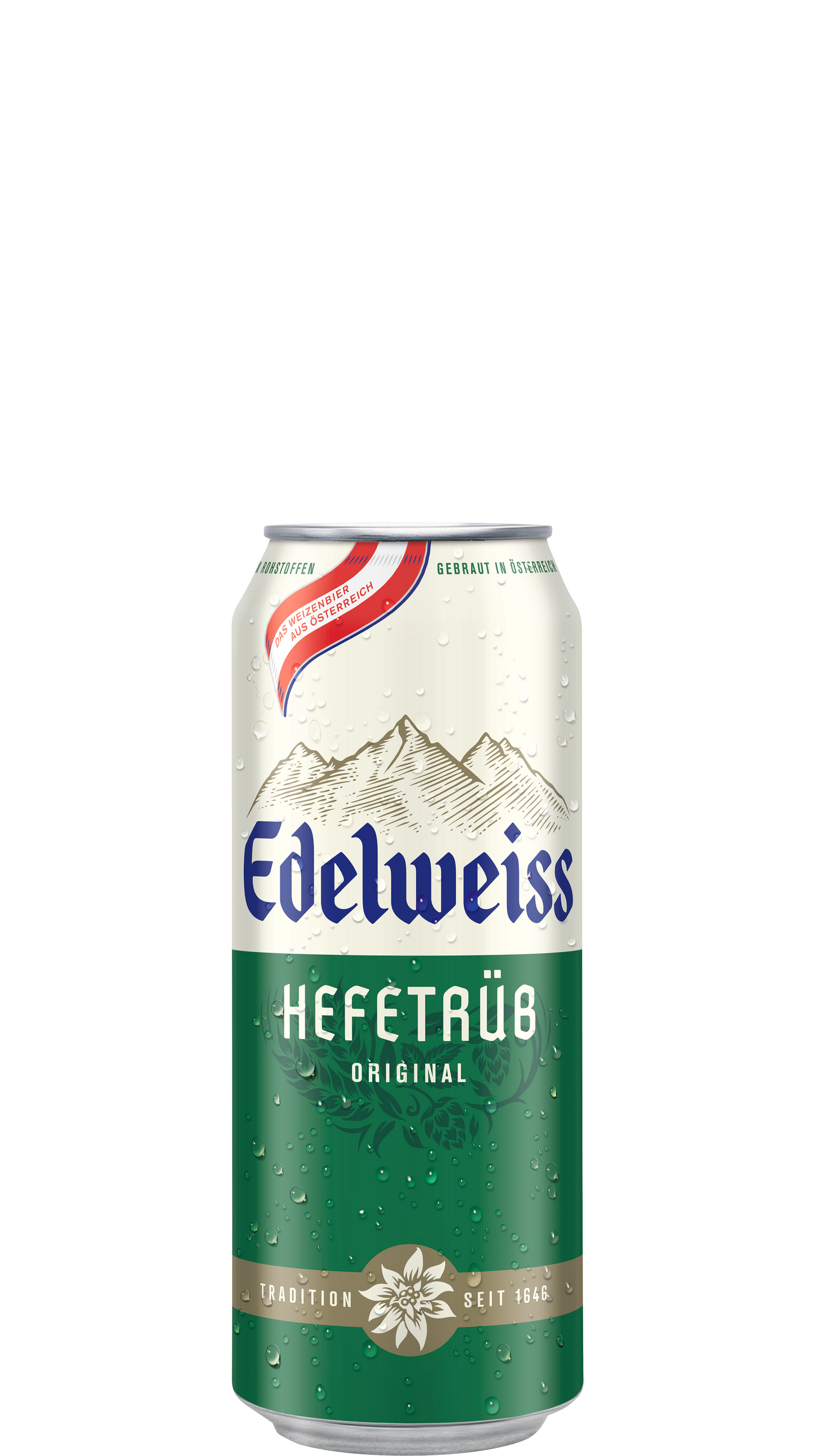 Edelweiss Hefetrüb Weizen Beer | 500ml Can | Authentic Austrian Wheat Beer