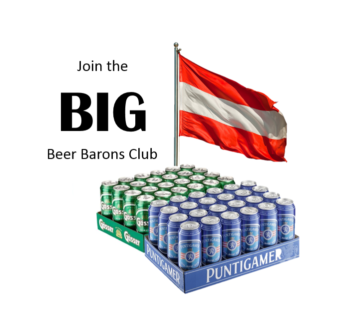 BIG Bavarian Beer Barons Club | 48 x 500ml Cans per month | Authentic Austrian Beer Delivered