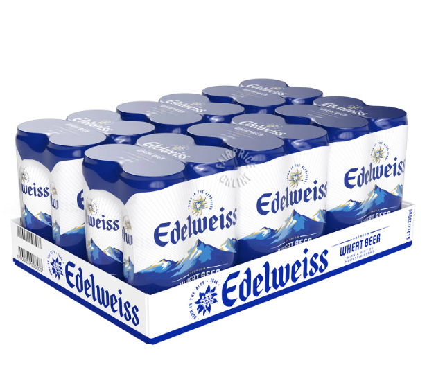 Edelweiss Hefetrüb Weizen Beer | 500ml x 24 Case | Authentic Austrian Wheat Beer