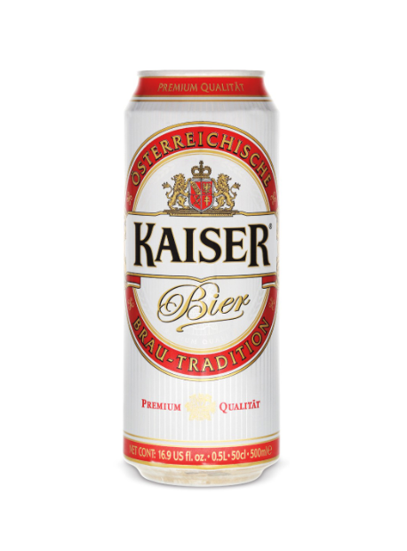 Kaiser Beer | 500ml Can | Authentic Austrian Lager Beer